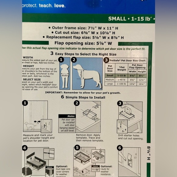 PetSafe Pet Doggie Door White Dogs Cats Small Animal Training Adjustable New - Picture 6 of 10